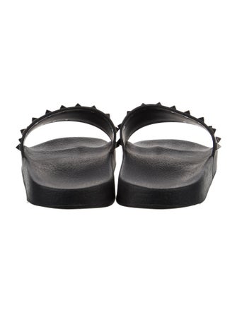 Valentino Rockstud Accents Rubber Slides