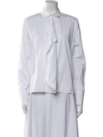 Valentino Long Sleeve Button-Up Top