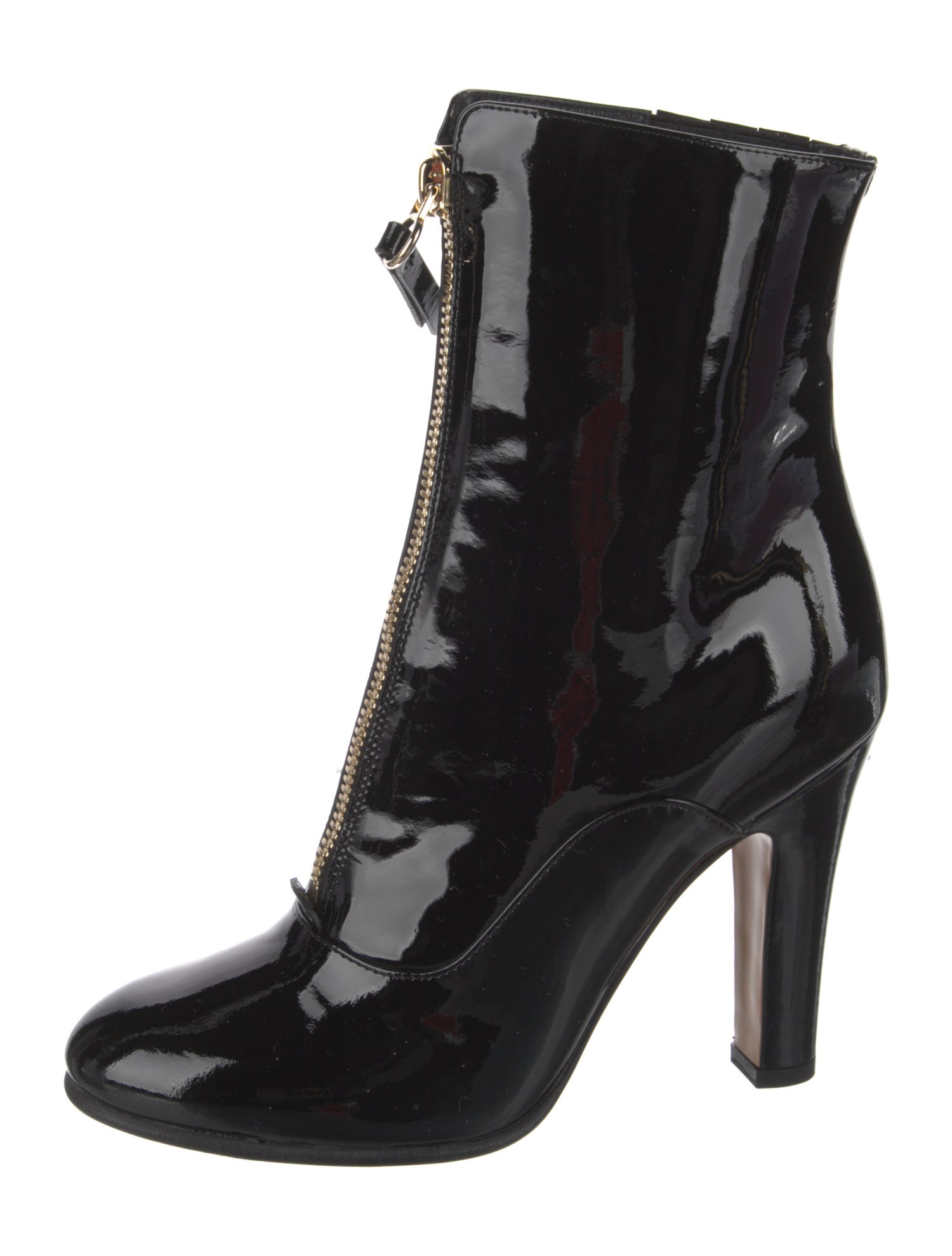Valentino Patent Leather Lace-Up Boots