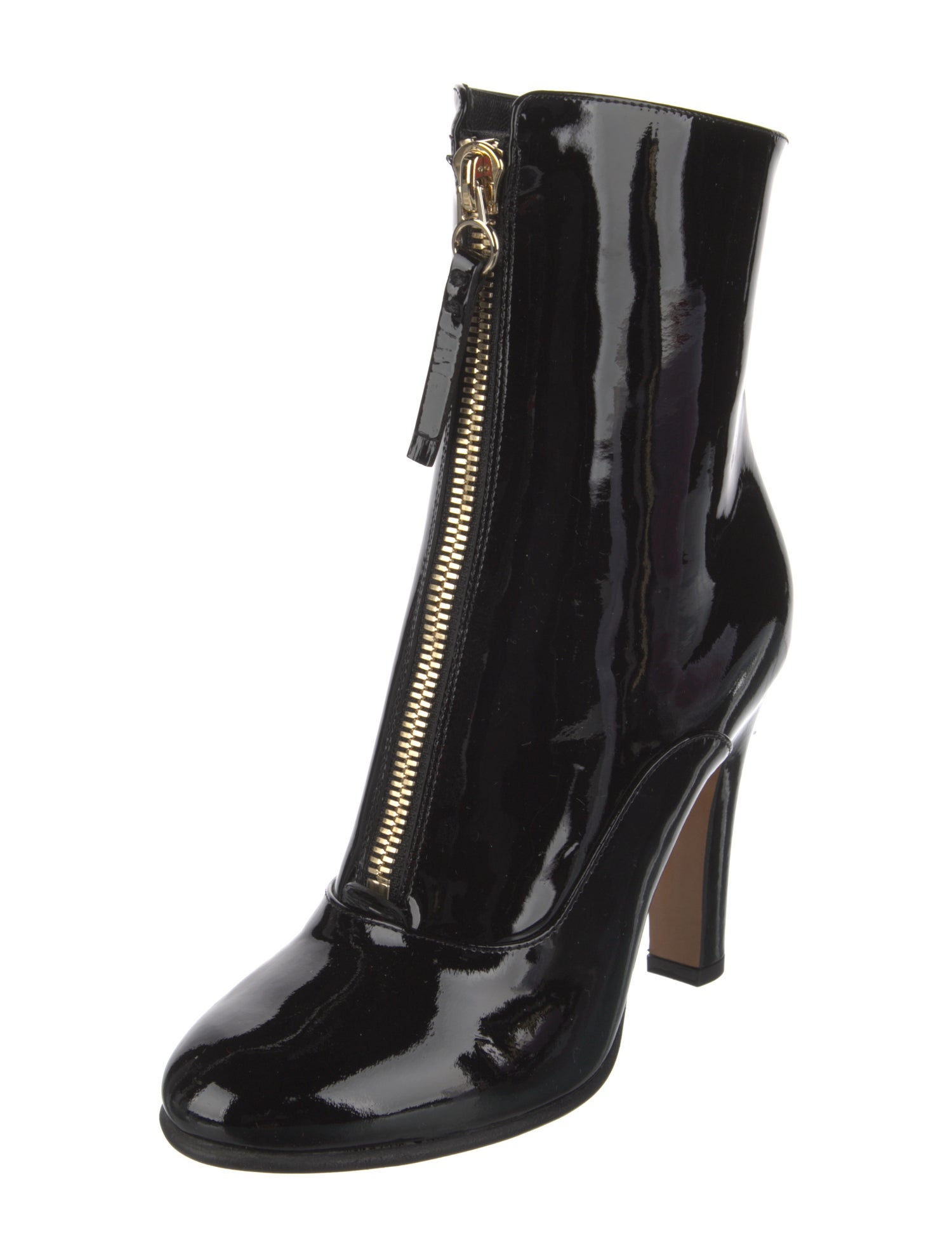 Valentino Patent Leather Lace-Up Boots