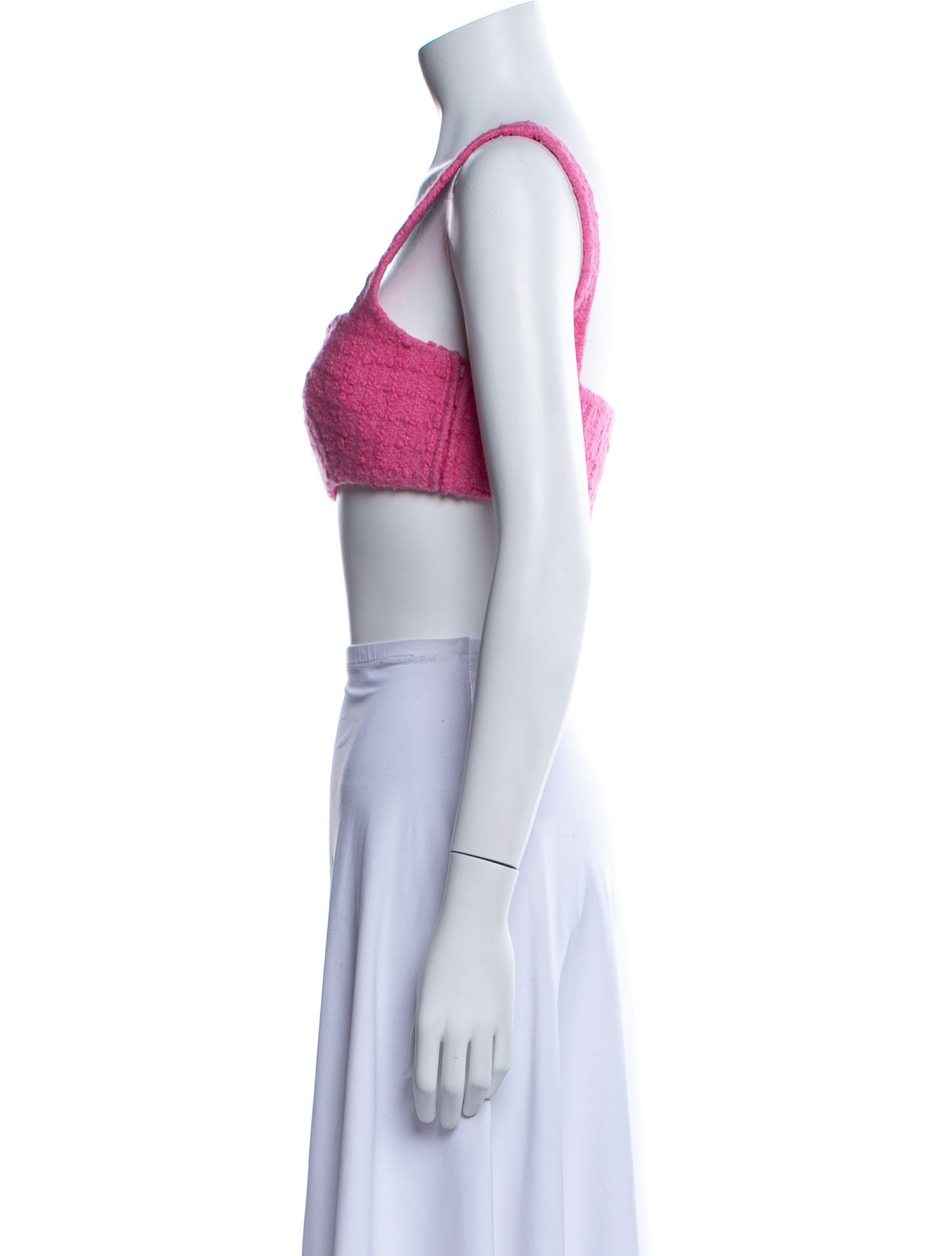 Valentino Virgin Wool Square Neckline Crop Top
