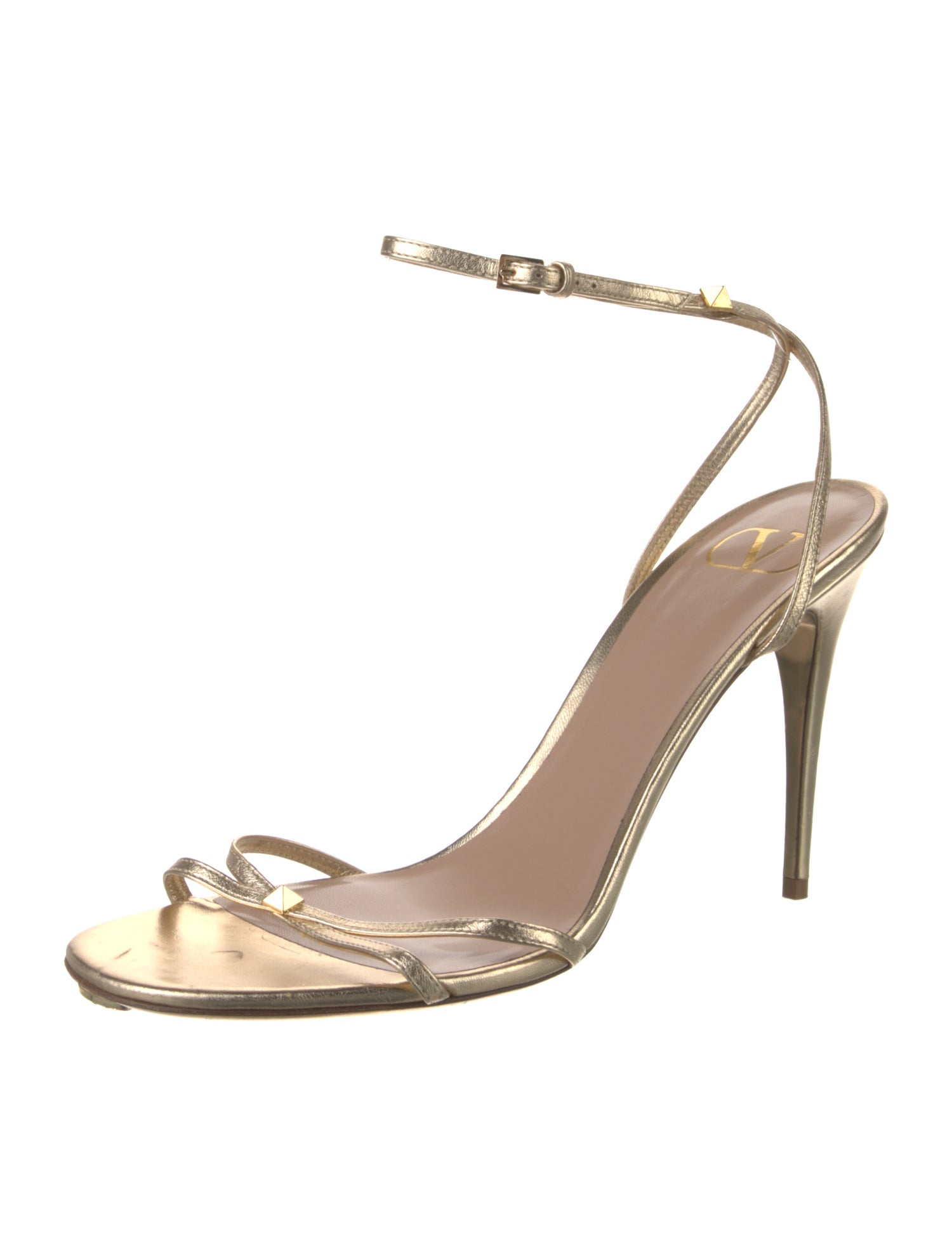 Valentino Rockstud Accents Leather Sandals