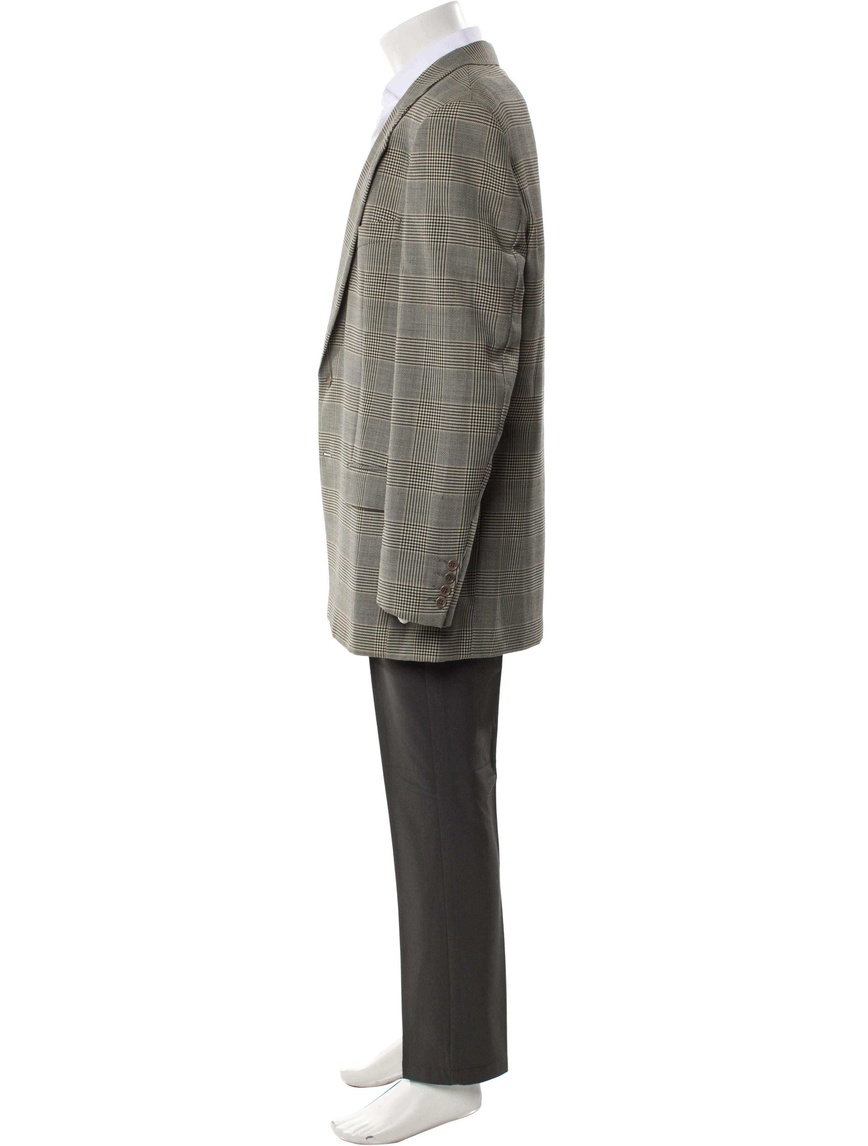 Valentino Wool Houndstooth Print Overcoat