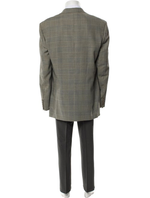 Valentino Wool Houndstooth Print Overcoat