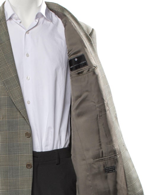 Valentino Wool Houndstooth Print Overcoat