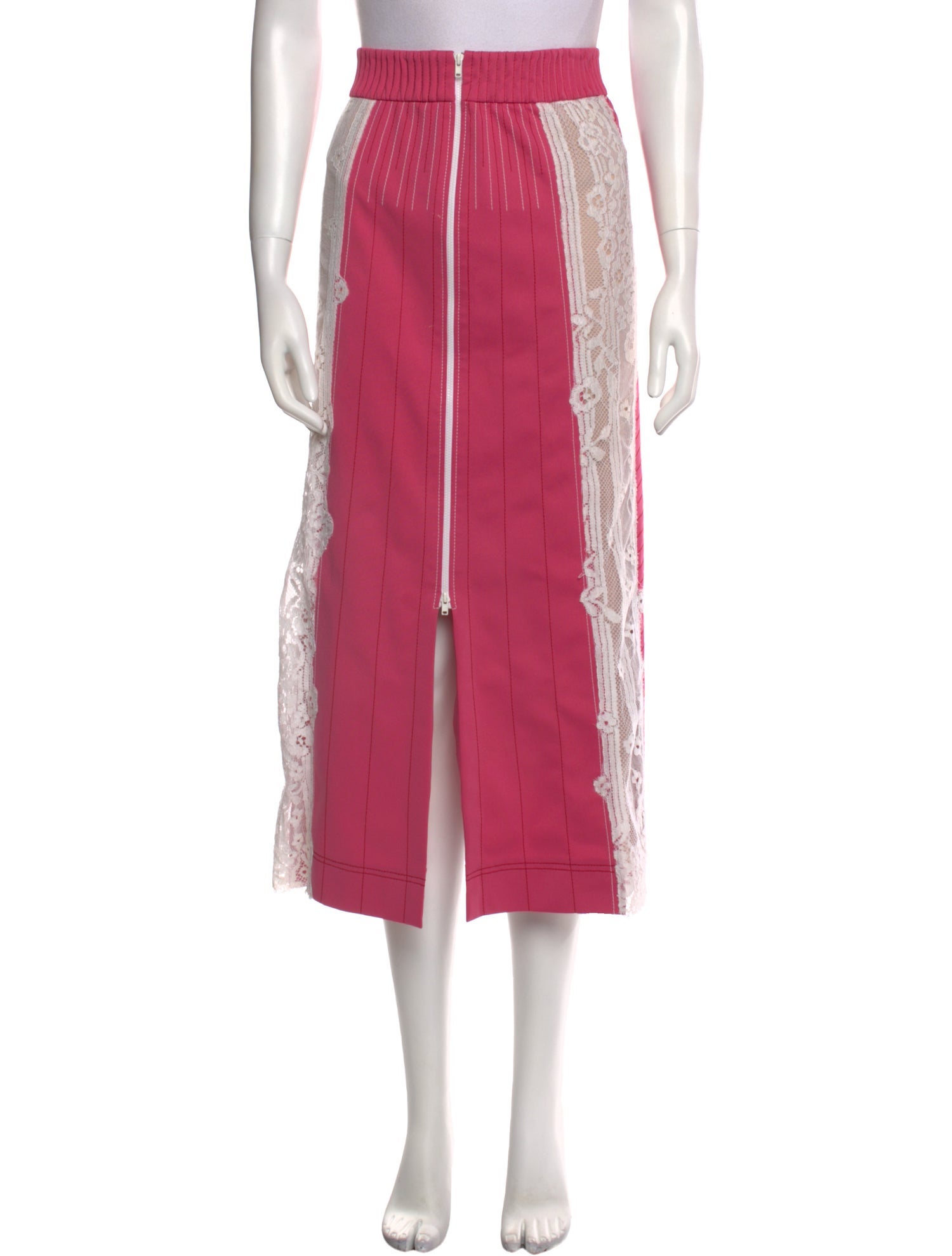 Valentino Lace Trim Embellishment Midi Length Skirt