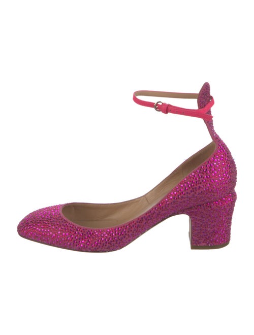 Valentino Leather Crystal Embellishments Pumps