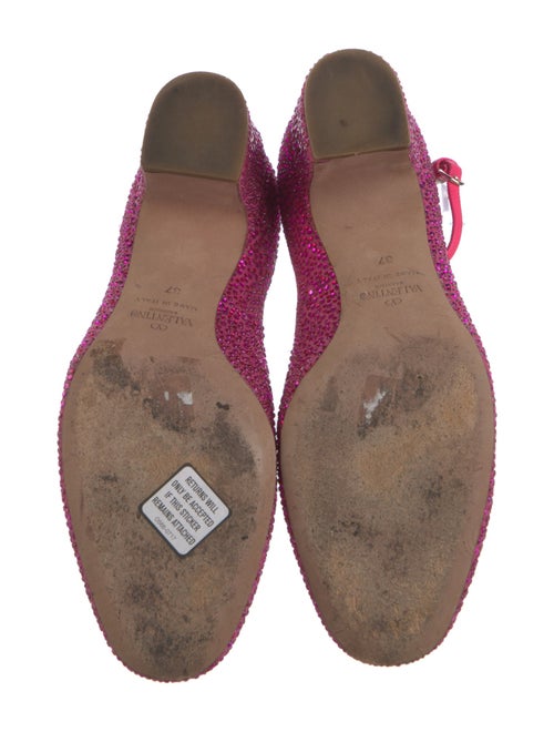 Valentino Leather Crystal Embellishments Pumps