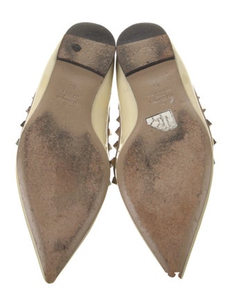 Valentino Rockstud Accents Patent Leather Ballet Flats