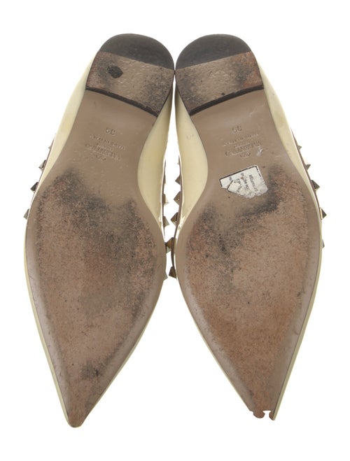 Valentino Rockstud Accents Patent Leather Ballet Flats