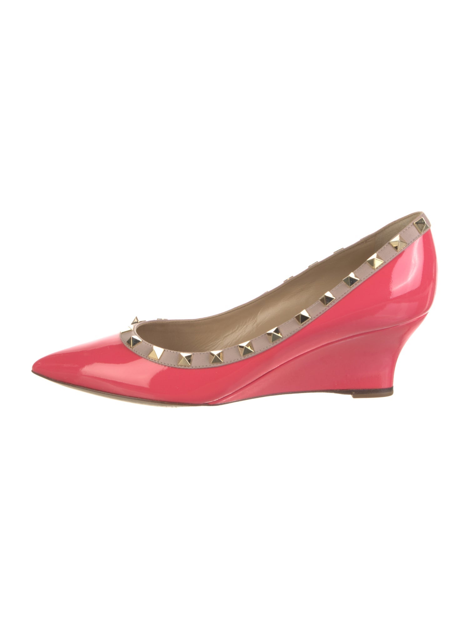 Valentino Rockstud Accents Patent Leather Pumps
