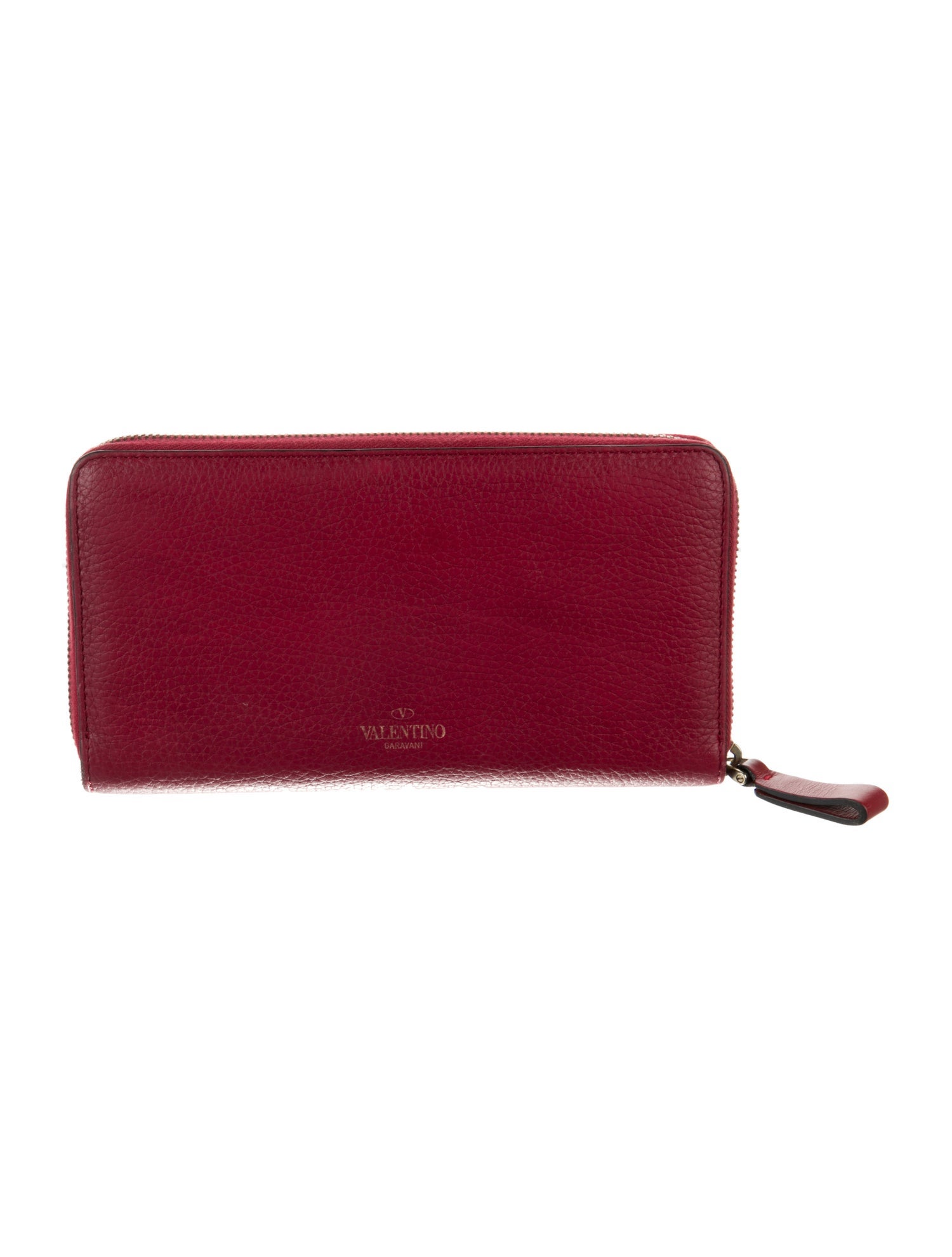 Valentino Rockstud Accents Leather Continental Wallet