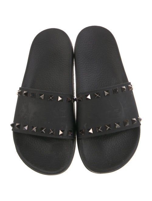Valentino Rockstud Accents Rubber Slides