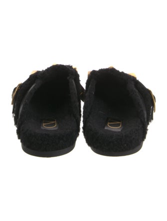 Valentino Rockstud Accents Leather Mules