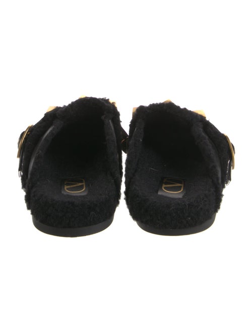 Valentino Rockstud Accents Leather Mules