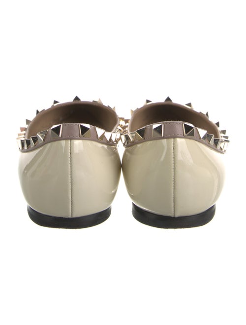 Valentino Rockstud Accents Patent Leather Ballet Flats