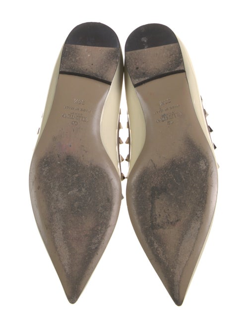 Valentino Rockstud Accents Patent Leather Ballet Flats