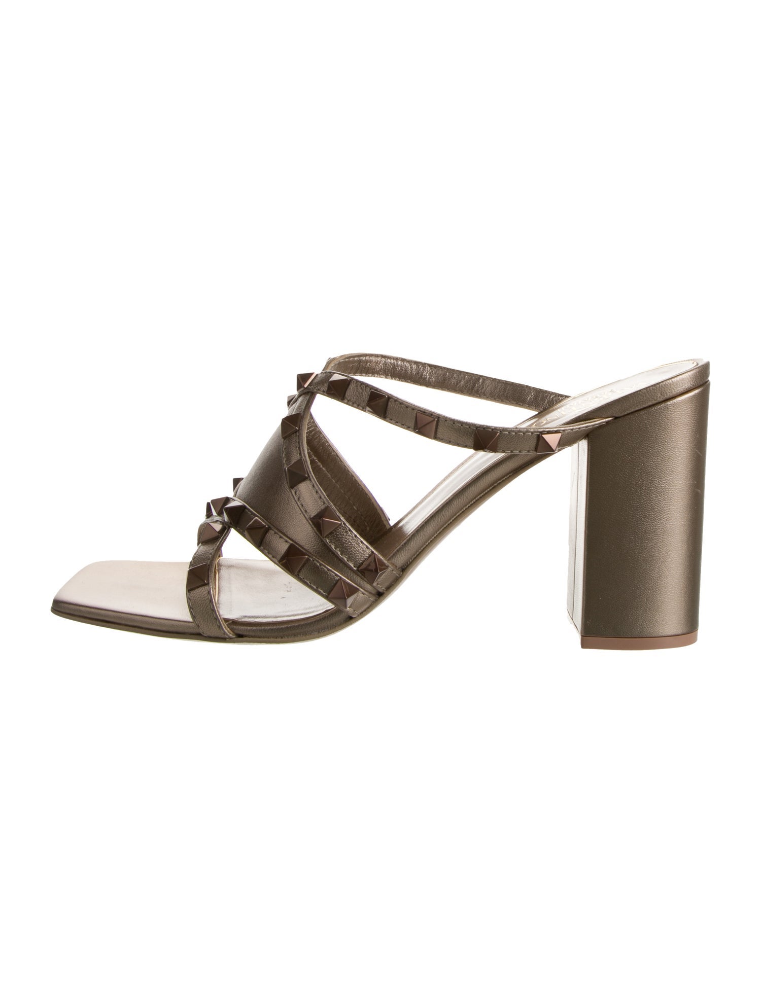 Valentino Rockstud Accents Leather Sandals