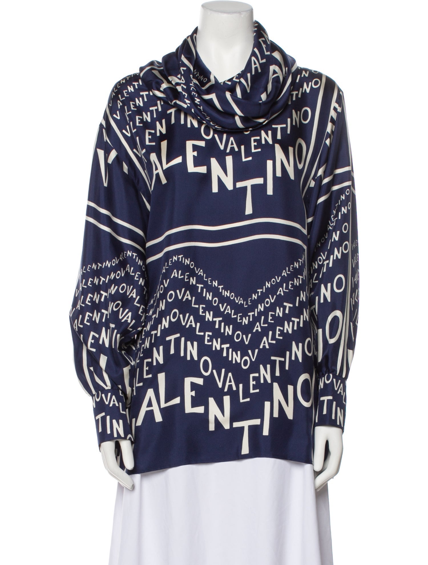 Valentino Silk Printed Sweatshirt