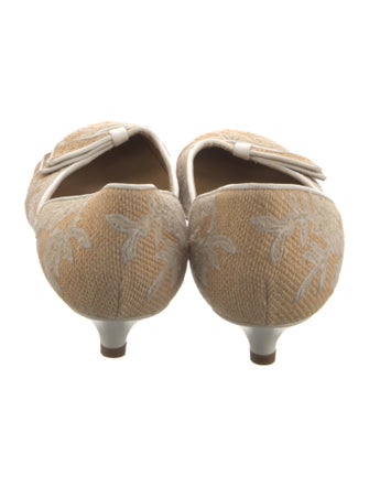 Valentino Jute Embroidered Accent Mules