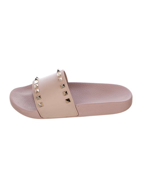 Valentino Rockstud Accents Rubber Slides