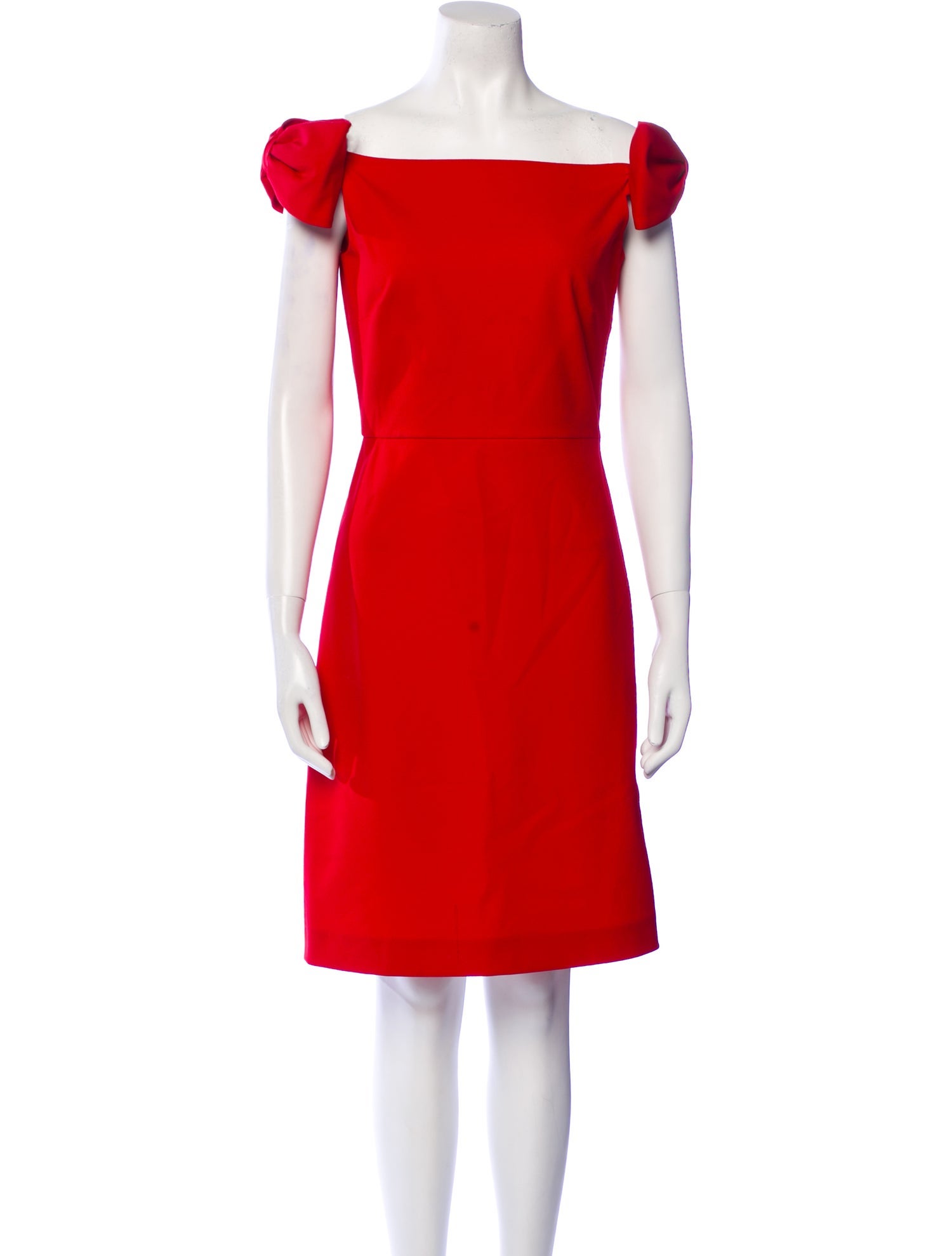 Valentino Square Neckline Knee-Length Dress