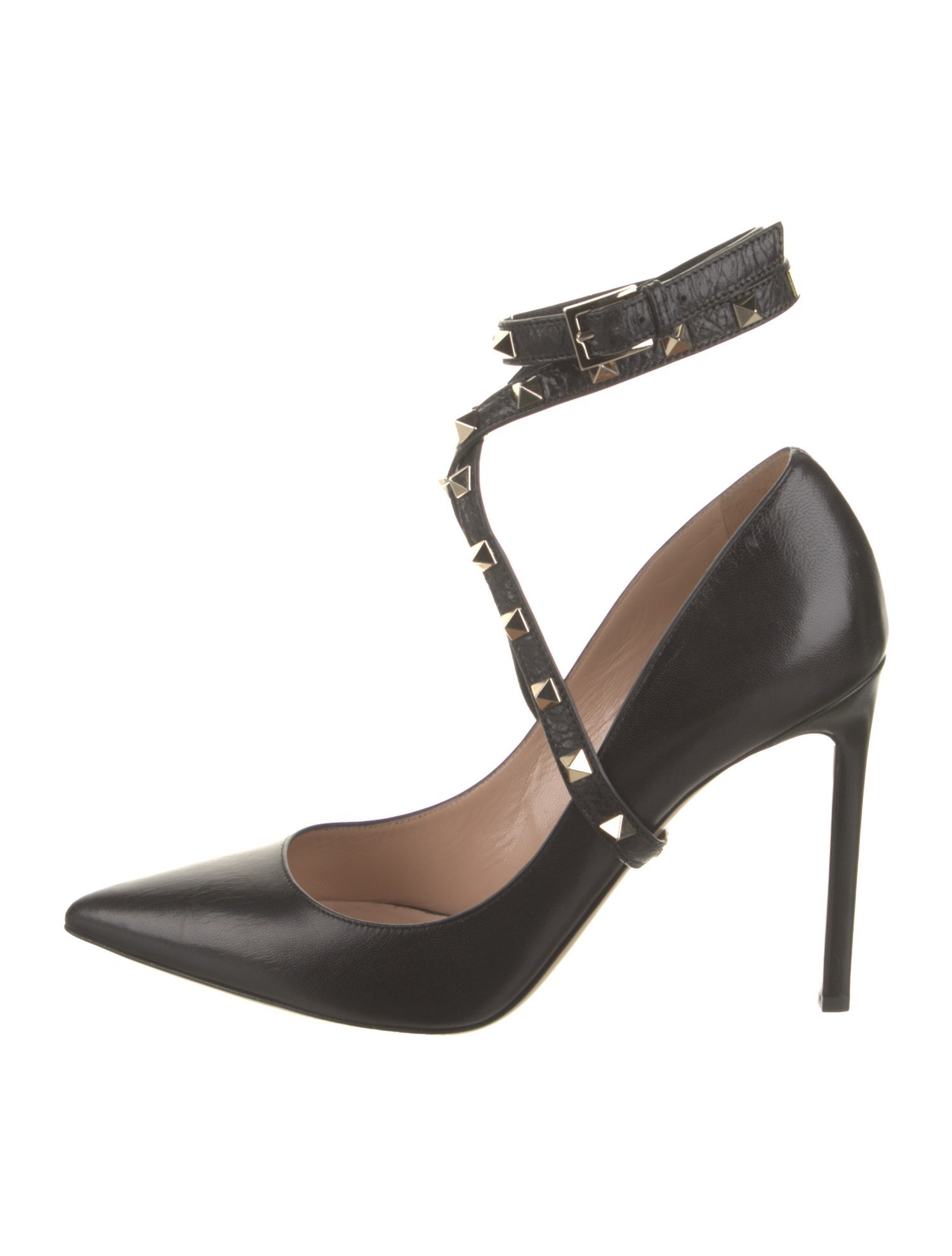 Valentino Leather Studded Accents Pumps