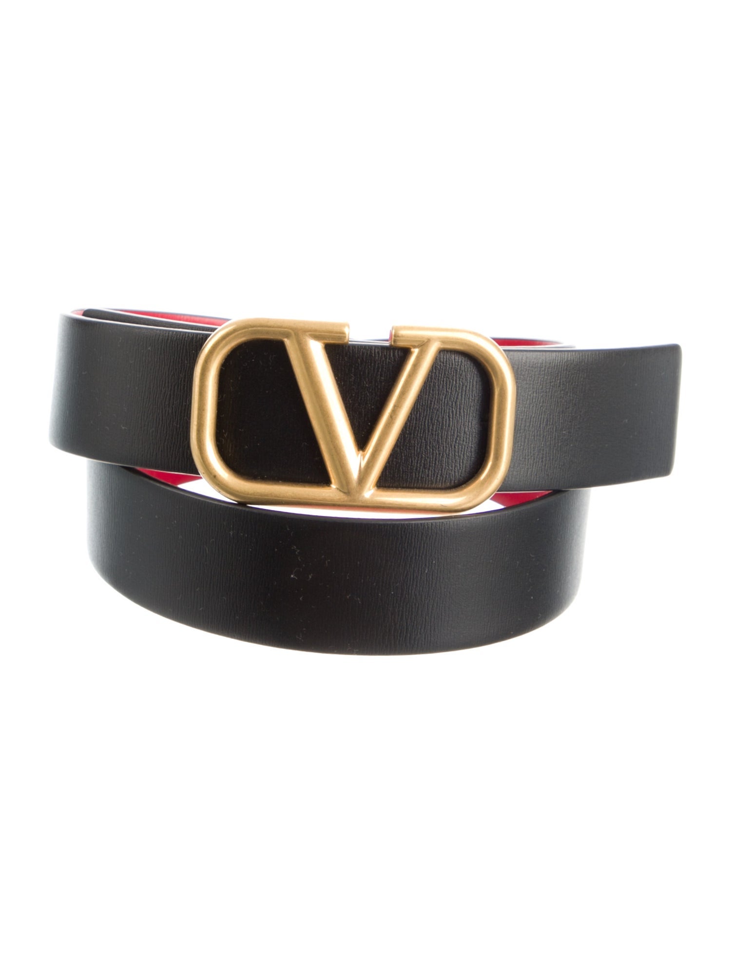 Valentino Signature Logo Skinny Belt w/ Tags