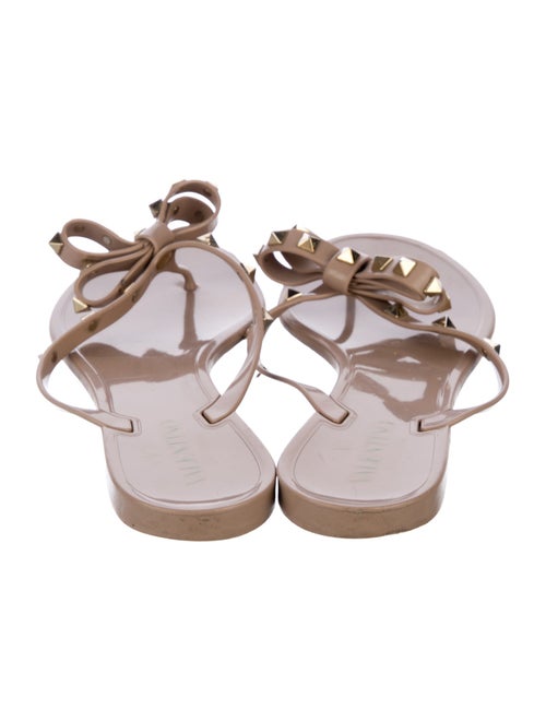 Valentino Rockstud Accents Rubber Slides