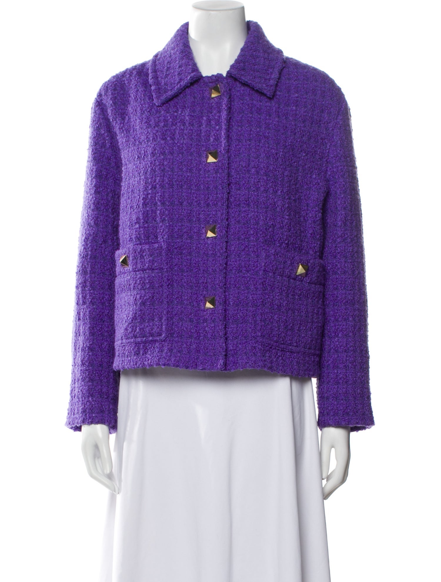 Valentino Tweed Pattern Blazer