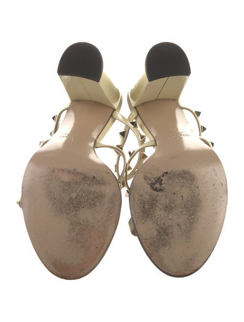 Valentino Rockstud Accents Leather Slides