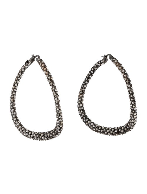 Valentino Shadowshine Crystal Hoop Earrings