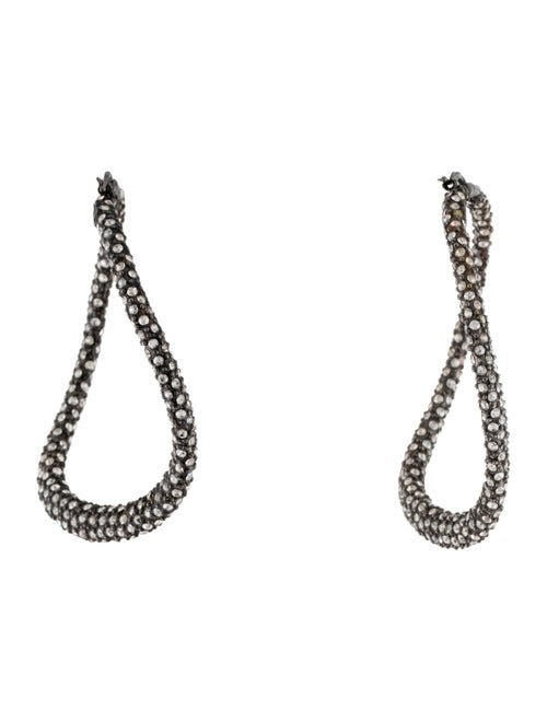 Valentino Shadowshine Crystal Hoop Earrings