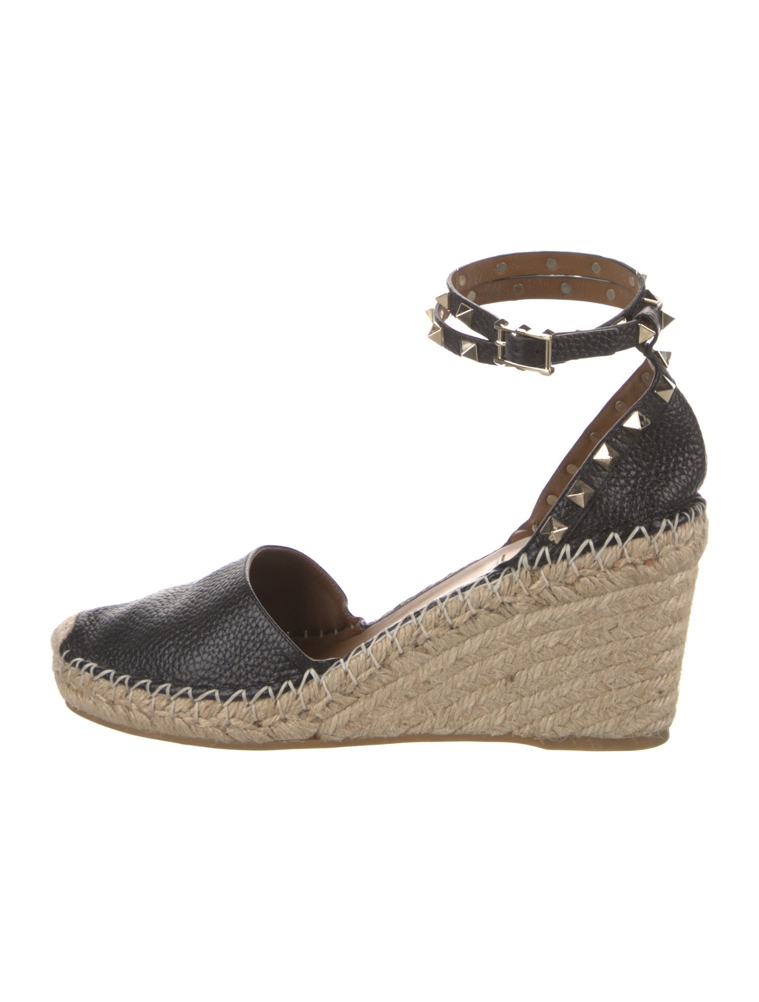 Valentino Rockstud Accents Leather D'Orsay Pumps