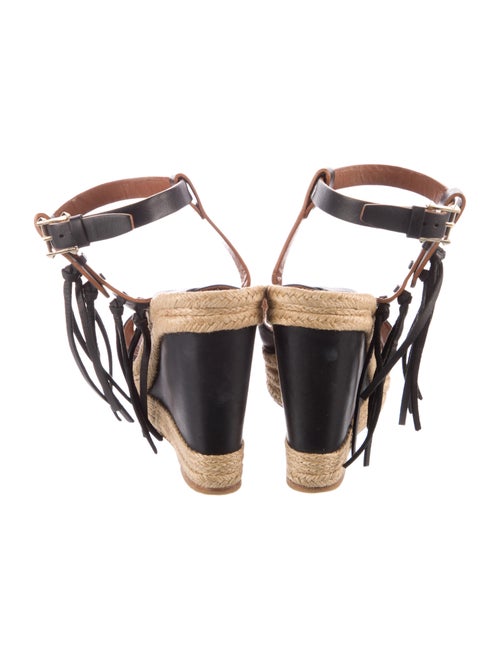 Valentino Leather Colorblock Pattern Espadrilles