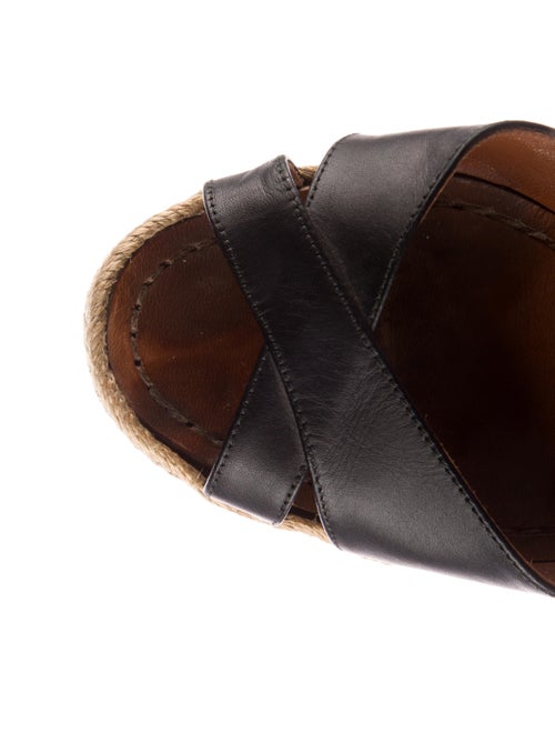 Valentino Leather Colorblock Pattern Espadrilles