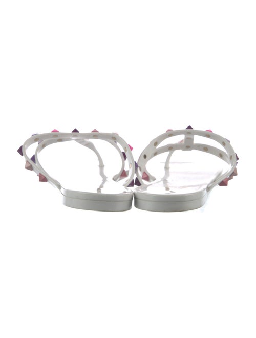 Valentino Rockstud Accents Rubber Slides