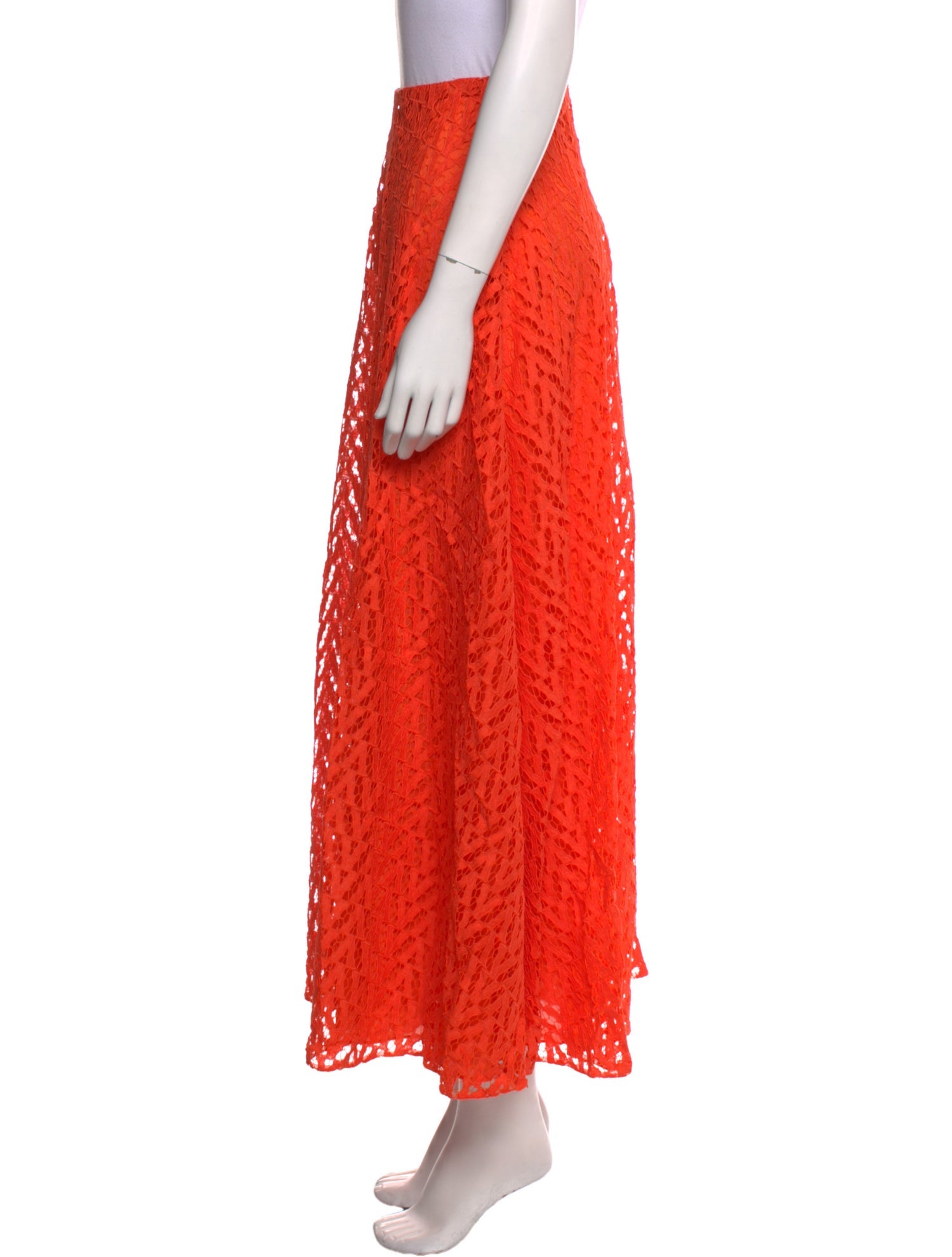 Valentino Lace Pattern Midi Length Skirt