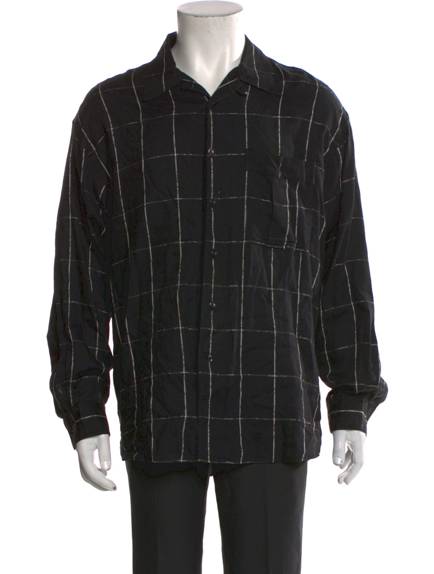 Valentino Plaid Print Long Sleeve Shirt