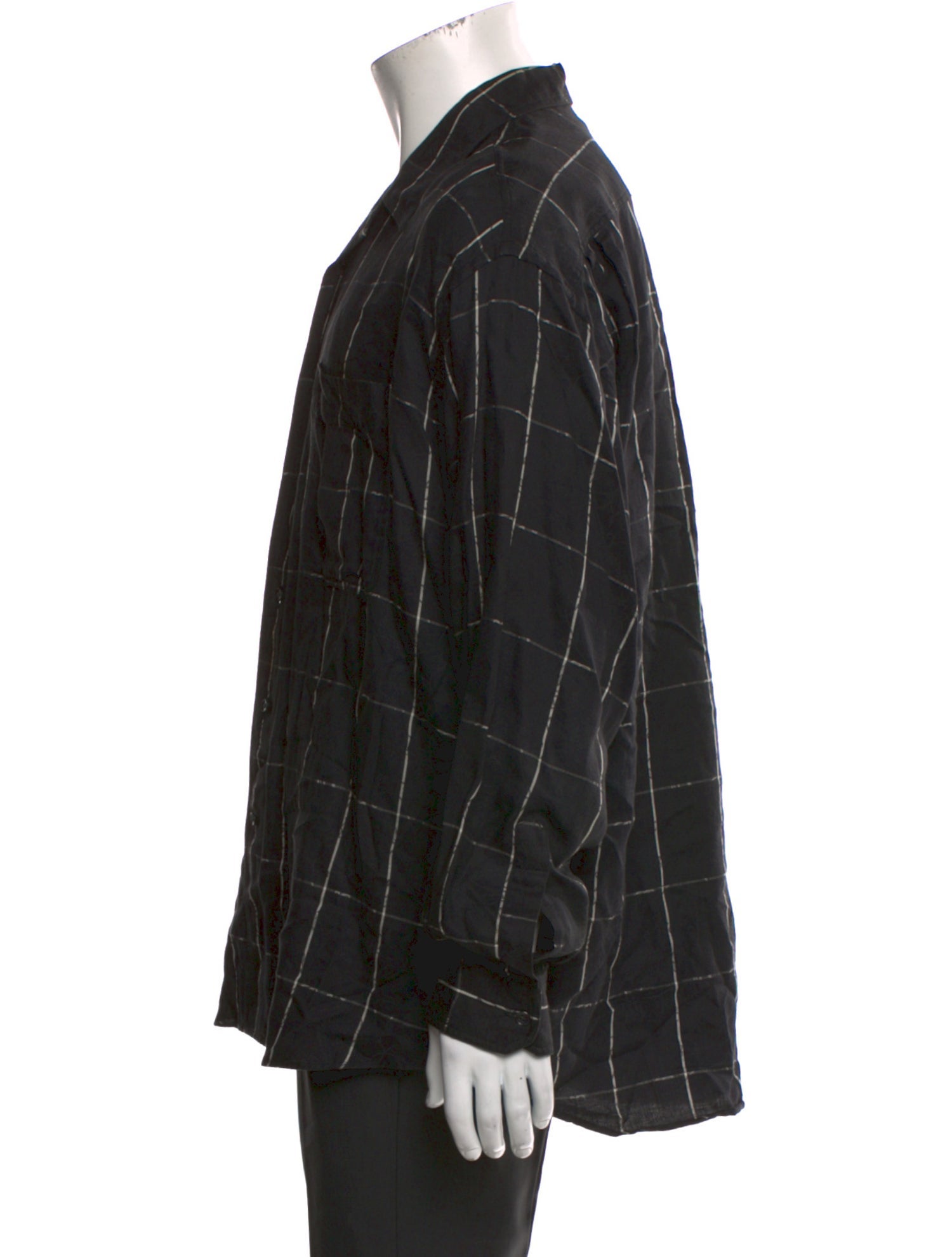 Valentino Plaid Print Long Sleeve Shirt