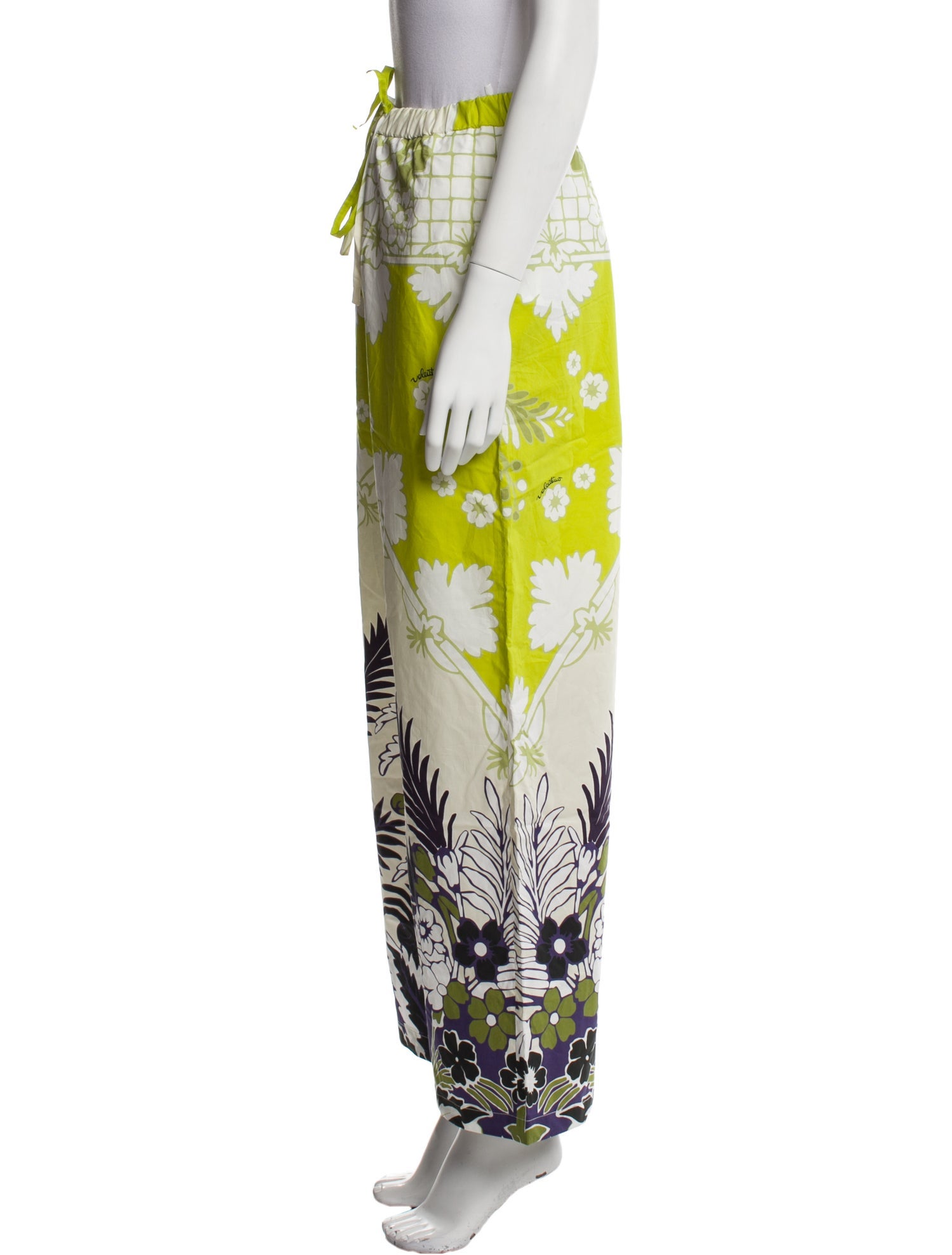 Valentino Printed Wide Leg Pants