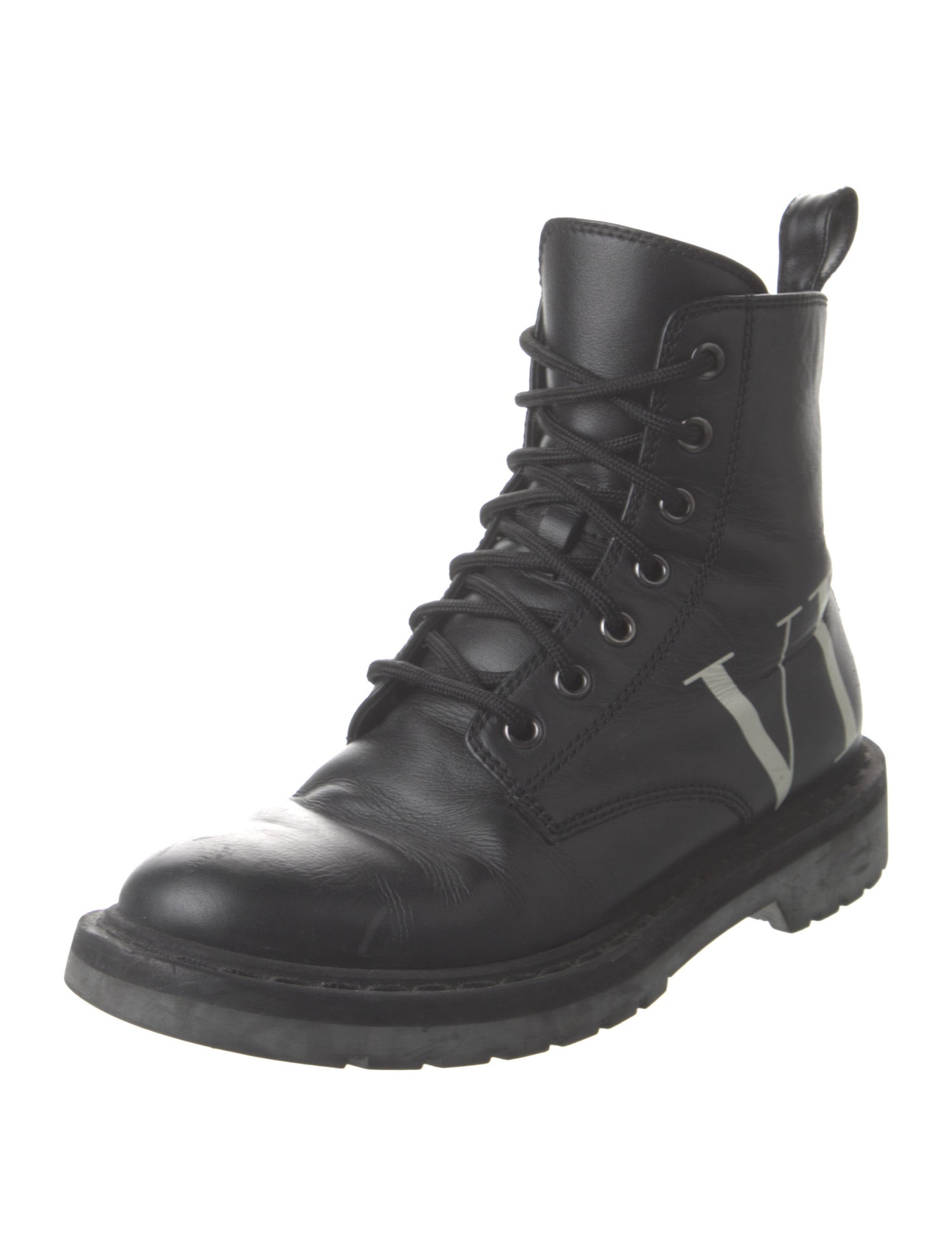 Valentino VLTN Leather Combat Boots
