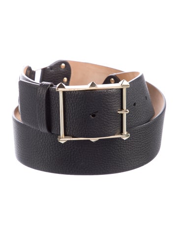 Valentino Belts Rockstud Accents Leather Belt S