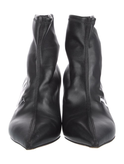 Valentino Leather Graphic Print Boots