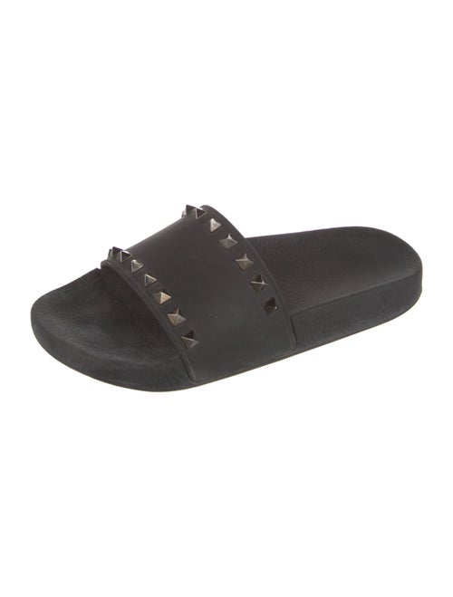 Valentino Rockstud Accents Rubber Slides
