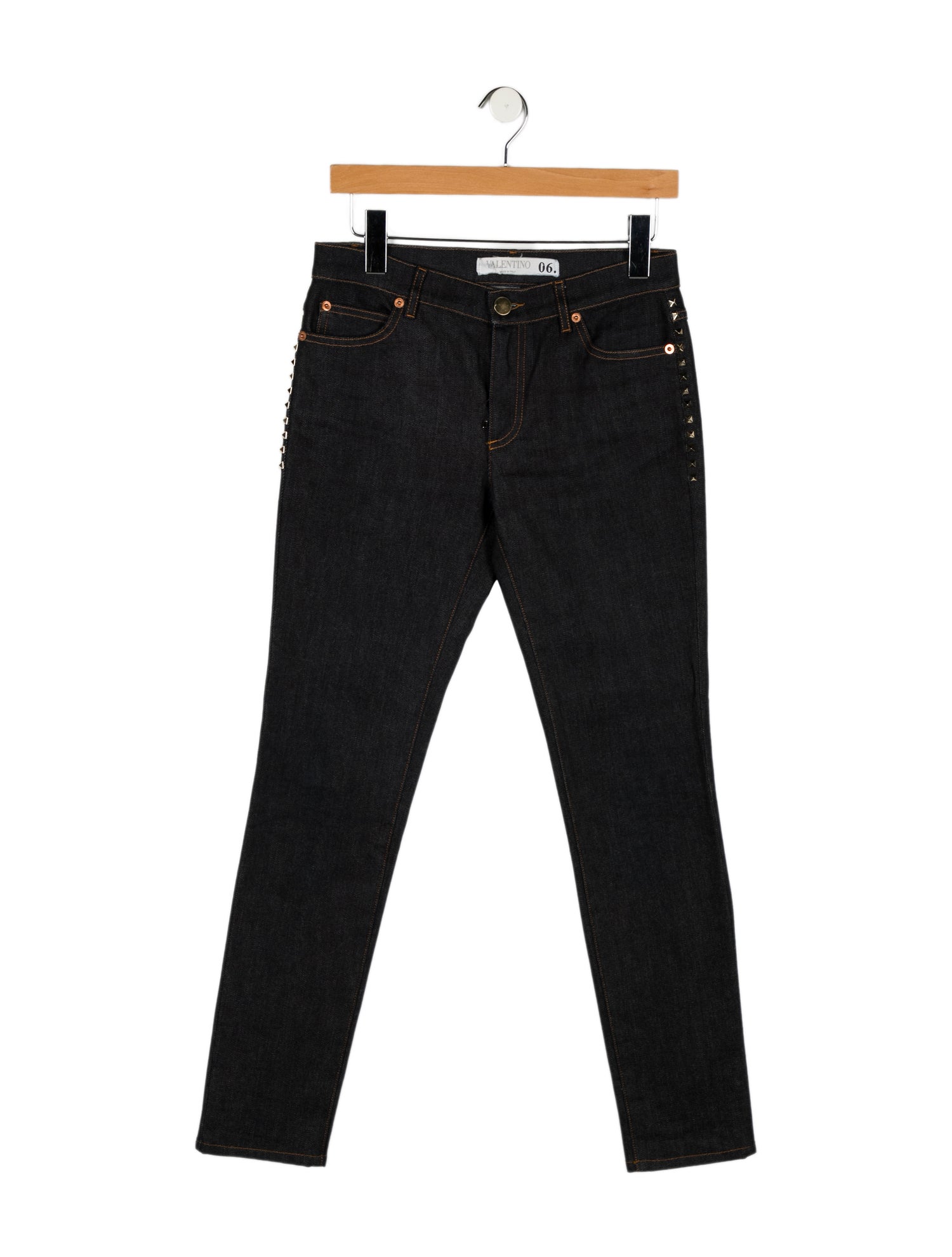 Valentino Mid-Rise Skinny Leg Jeans