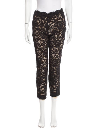Valentino Lace Pattern Straight Leg Pants