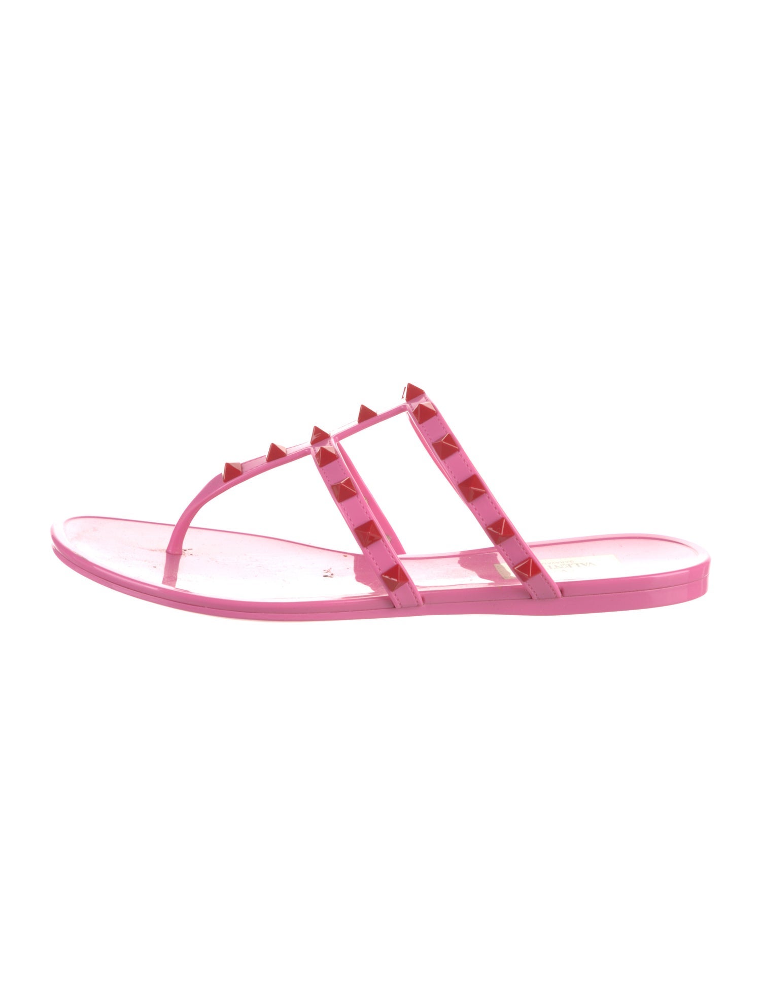 Valentino Rockstud Accents Rubber Slides