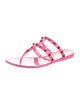 Valentino Rockstud Accents Rubber Slides