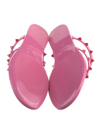 Valentino Rockstud Accents Rubber Slides